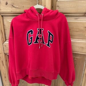 GAP Red Cropped Hoodie